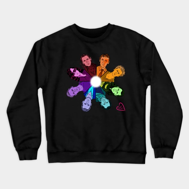 Tom Hiddleston Color Wheel Part 1 Crewneck Sweatshirt by MonicaLaraArt